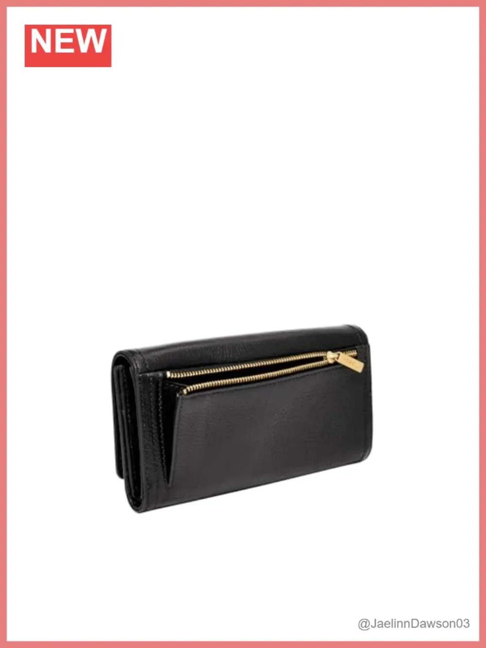 Women's Leather Flap Clutch Wallet with RFID Blocking, 12 Card Slots, Snap